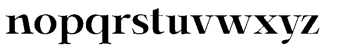 Shiffont Serif Bold Semi Expanded Font LOWERCASE