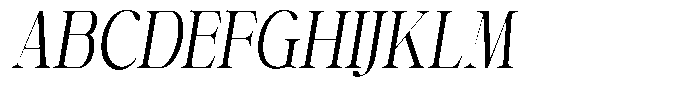 Shiffont Serif Condensed Italic Font UPPERCASE