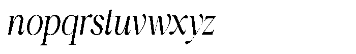 Shiffont Serif Condensed Italic Font LOWERCASE