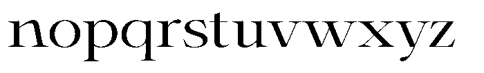 Shiffont Serif Expanded Font LOWERCASE
