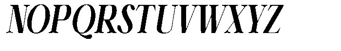Shiffont Serif Extra Bold Condensed Italic Font UPPERCASE