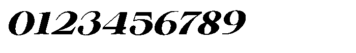 Shiffont Serif Extra Bold Expanded Italic Font OTHER CHARS