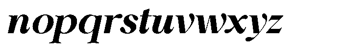 Shiffont Serif Extra Bold Italic Font LOWERCASE