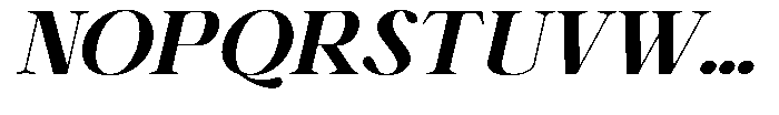 Shiffont Serif Extra Bold Semi Expanded Italic Font UPPERCASE