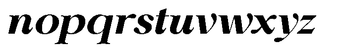 Shiffont Serif Extra Bold Semi Expanded Italic Font LOWERCASE