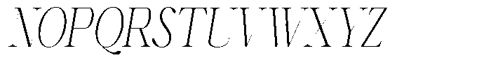 Shiffont Serif Extra Light Condensed Italic Font UPPERCASE