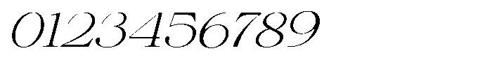 Shiffont Serif Extra Light Expanded Italic Font OTHER CHARS