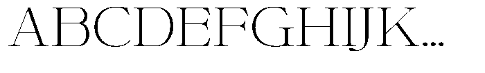 Shiffont Serif Extra Light Expanded Font UPPERCASE