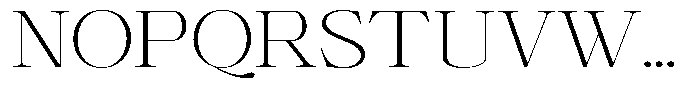 Shiffont Serif Extra Light Expanded Font UPPERCASE