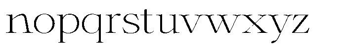 Shiffont Serif Extra Light Expanded Font LOWERCASE