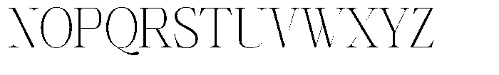 Shiffont Serif Extra Light Semi Condensed Font UPPERCASE