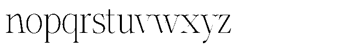 Shiffont Serif Extra Light Semi Condensed Font LOWERCASE