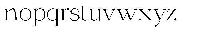 Shiffont Serif Extra Light Semi Expanded Font LOWERCASE