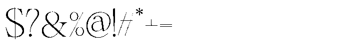 Shiffont Serif Extra Light Font OTHER CHARS