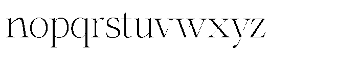 Shiffont Serif Extra Light Font LOWERCASE