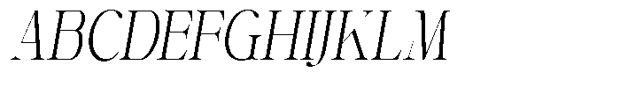 Shiffont Serif Light Condensed Italic Font UPPERCASE