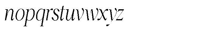 Shiffont Serif Light Condensed Italic Font LOWERCASE
