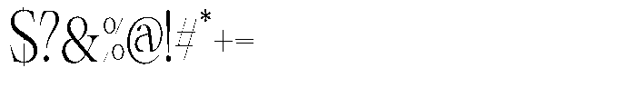 Shiffont Serif Light Condensed Font OTHER CHARS