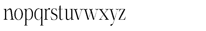 Shiffont Serif Light Condensed Font LOWERCASE