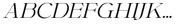 Shiffont Serif Light Expanded Italic Font UPPERCASE