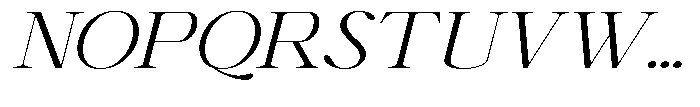 Shiffont Serif Light Expanded Italic Font UPPERCASE