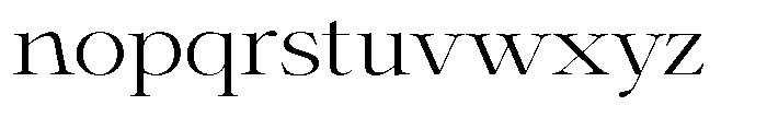 Shiffont Serif Light Expanded Font LOWERCASE