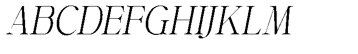 Shiffont Serif Light Semi Condensed Italic Font UPPERCASE