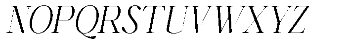 Shiffont Serif Light Semi Condensed Italic Font UPPERCASE
