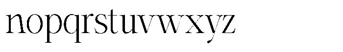 Shiffont Serif Light Semi Condensed Font LOWERCASE
