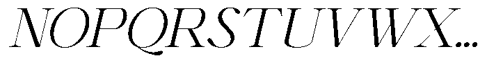 Shiffont Serif Light Semi Expanded Italic Font UPPERCASE