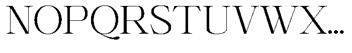 Shiffont Serif Light Semi Expanded Font UPPERCASE
