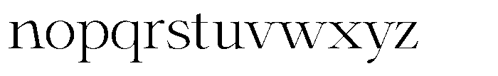 Shiffont Serif Light Semi Expanded Font LOWERCASE