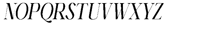 Shiffont Serif Medium Condensed Italic Font UPPERCASE