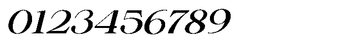 Shiffont Serif Medium Expanded Italic Font OTHER CHARS