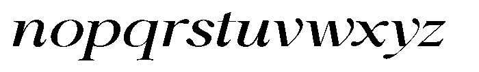 Shiffont Serif Medium Expanded Italic Font LOWERCASE