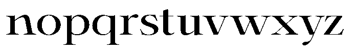 Shiffont Serif Medium Expanded Font LOWERCASE