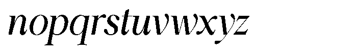 Shiffont Serif Medium Semi Condensed Italic Font LOWERCASE
