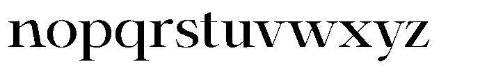 Shiffont Serif Medium Semi Expanded Font LOWERCASE