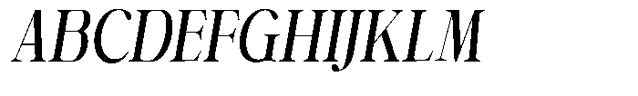 Shiffont Serif Semi Bold Condensed Italic Font UPPERCASE