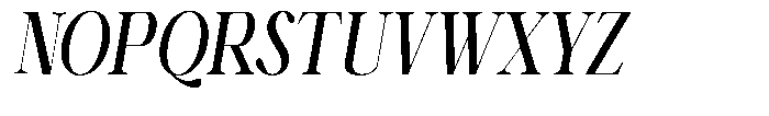 Shiffont Serif Semi Bold Condensed Italic Font UPPERCASE