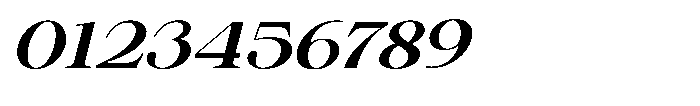 Shiffont Serif Semi Bold Expanded Italic Font OTHER CHARS