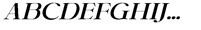 Shiffont Serif Semi Bold Expanded Italic Font UPPERCASE
