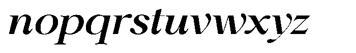 Shiffont Serif Semi Bold Semi Expanded Italic Font LOWERCASE