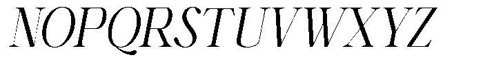 Shiffont Serif Semi Condensed Italic Font UPPERCASE