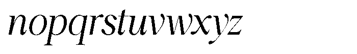 Shiffont Serif Semi Condensed Italic Font LOWERCASE