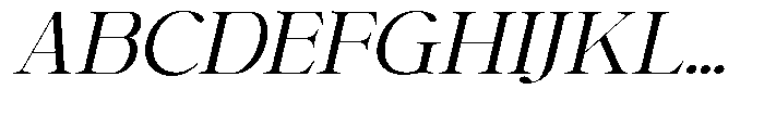 Shiffont Serif Semi Expanded Italic Font UPPERCASE