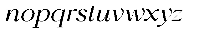 Shiffont Serif Semi Expanded Italic Font LOWERCASE