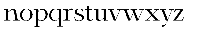 Shiffont Serif Semi Expanded Font LOWERCASE