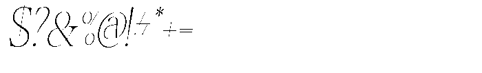 Shiffont Serif Thin Condensed Italic Font OTHER CHARS