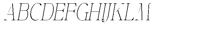 Shiffont Serif Thin Condensed Italic Font UPPERCASE